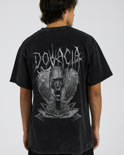 Snow Washed Oversized Cotton T-Shirt