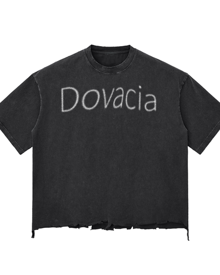 Snow Wash Raw-Hem Boxy T-shirt