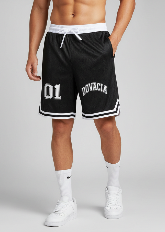 Classic Stripe Trim Basketball Shorts