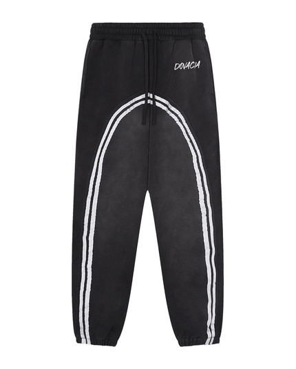 Sun Fade Contrast Tape Fleece Jogged Sweatpants