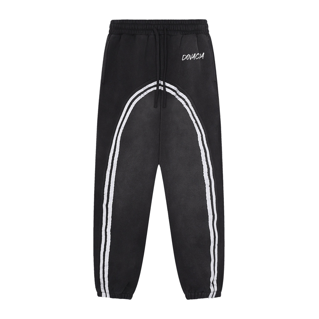 Sun Fade Contrast Tape Fleece Jogged Sweatpants