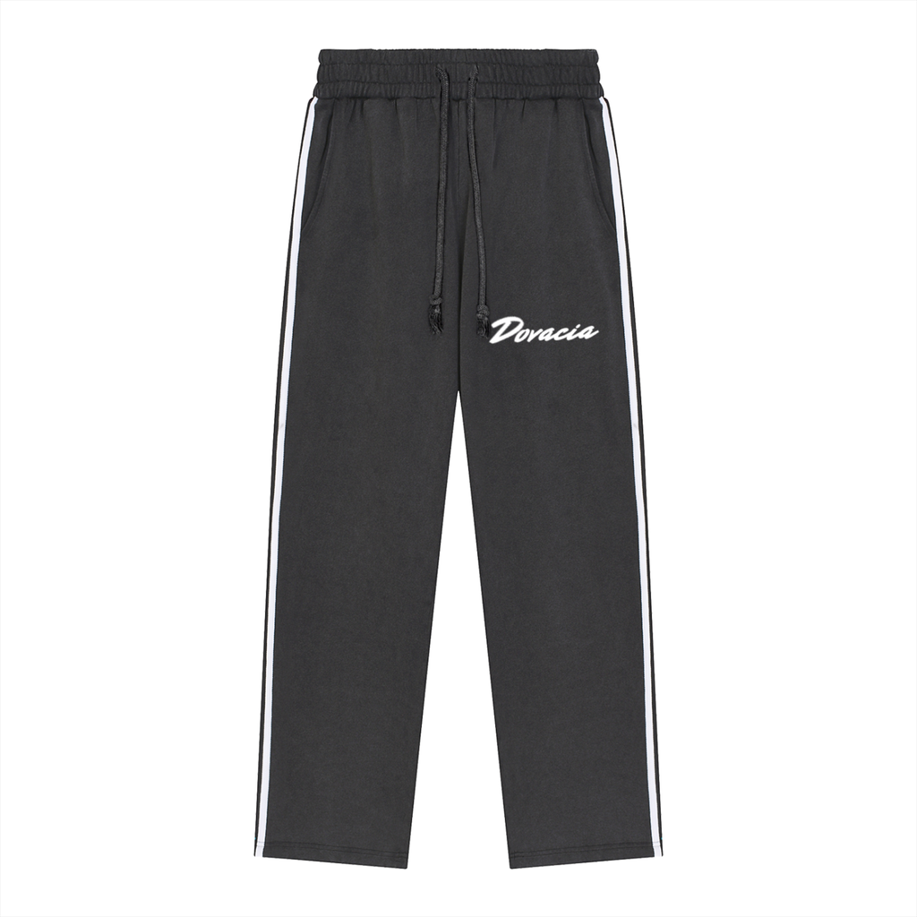 Snow Washed Contrast Tape Sweatpants