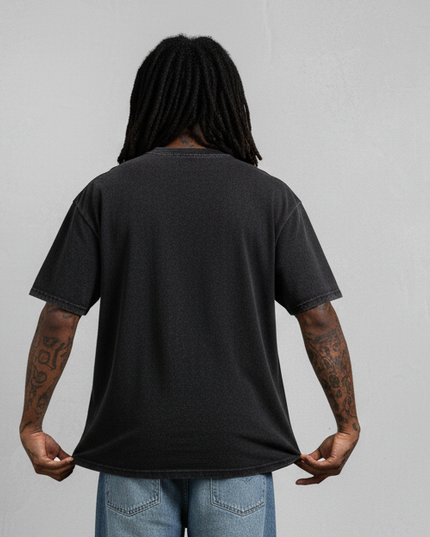 Snow Washed Oversized Cotton T-Shirt