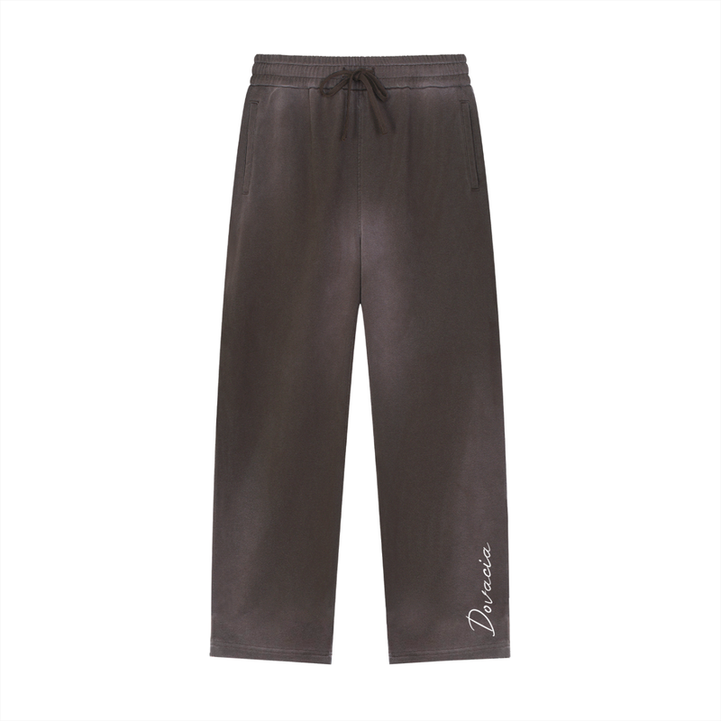 Sun Fade Raw Edge Straight-Leg Sweatpants
