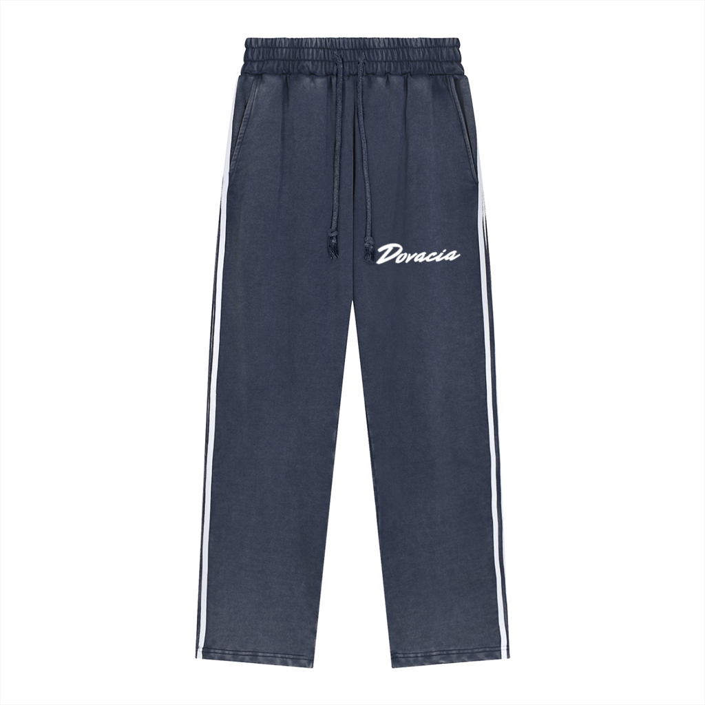Snow Washed Contrast Tape Sweatpants