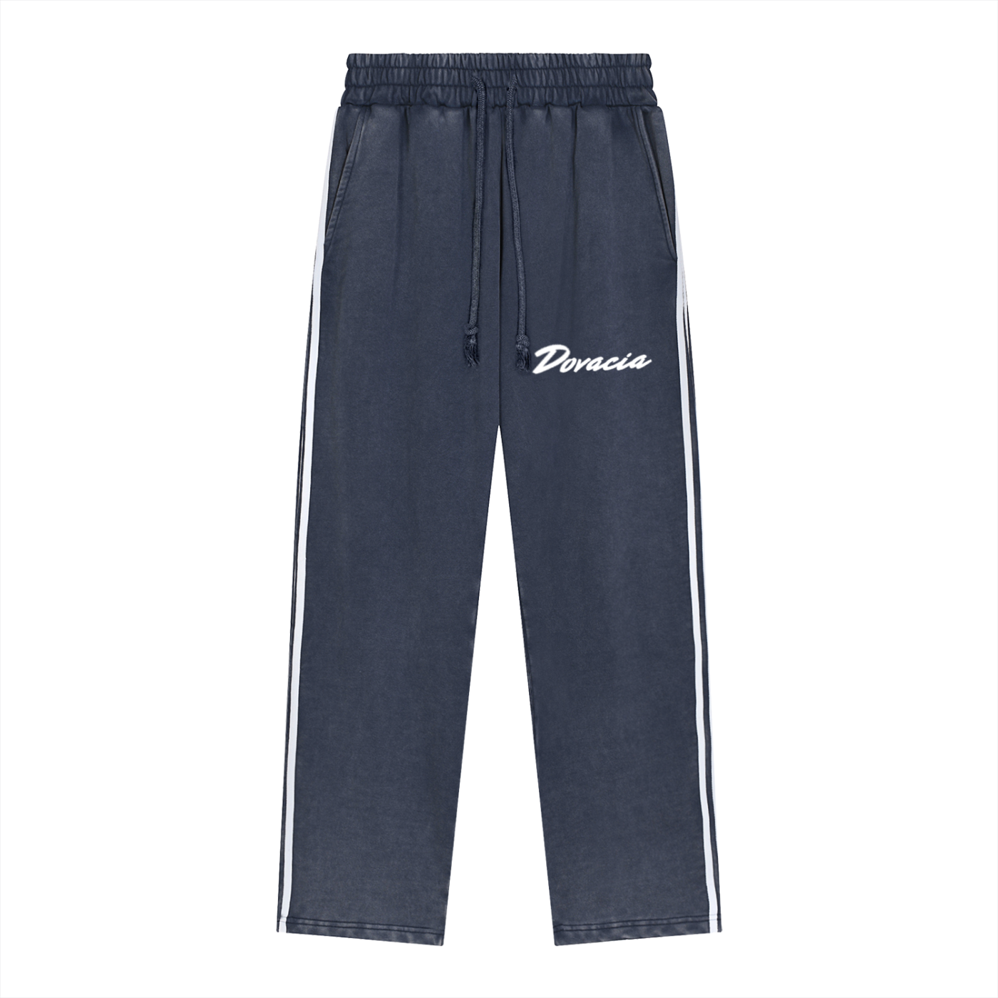 Snow Washed Contrast Tape Sweatpants