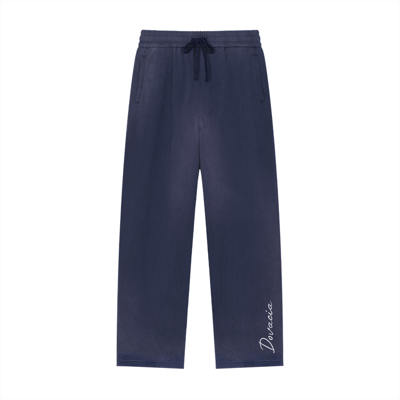 Sun Fade Raw Edge Straight-Leg Sweatpants
