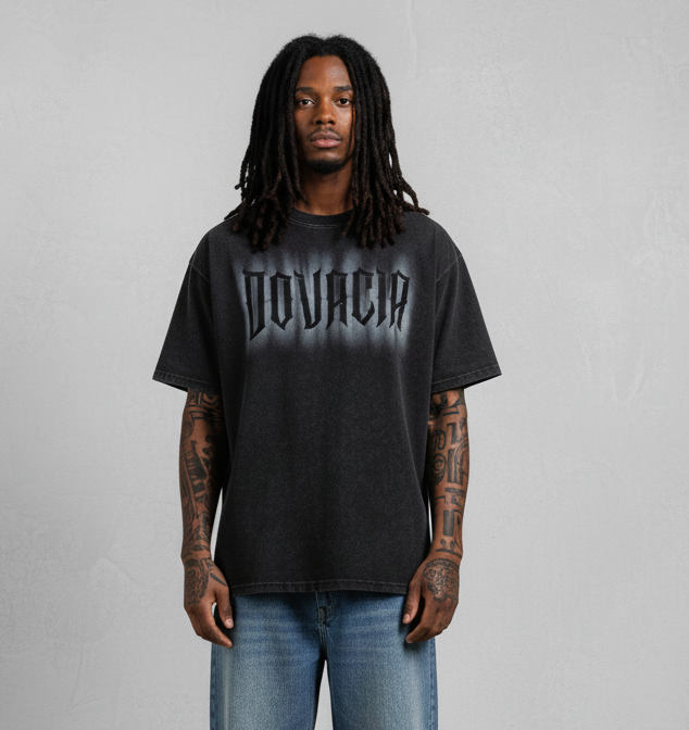 Snow Washed Oversized Cotton T-Shirt