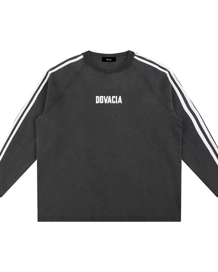 Snow Washed Contrast Tape Sweatshirt