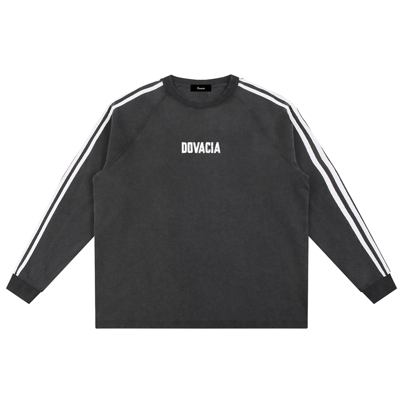 Snow Washed Contrast Tape Sweatshirt