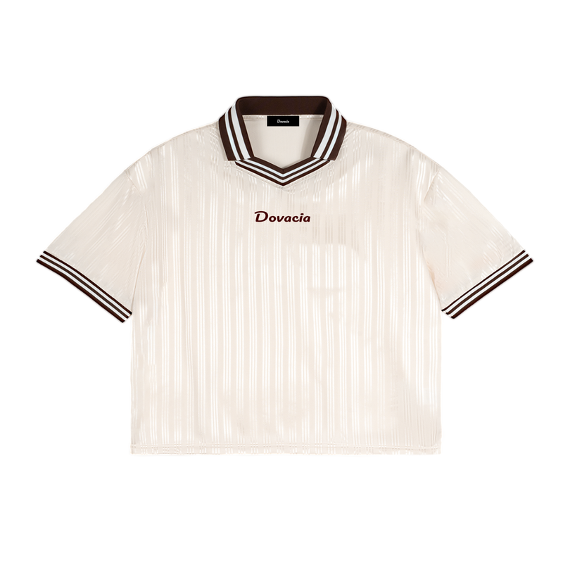 Contrast Stripes Polo Collar T-Shirt