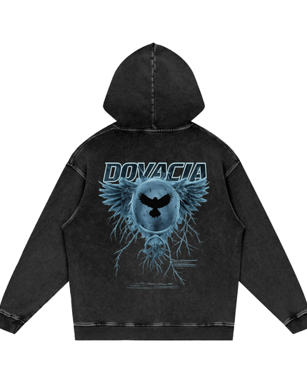 Snow Washed Loose Cotton Hoodie