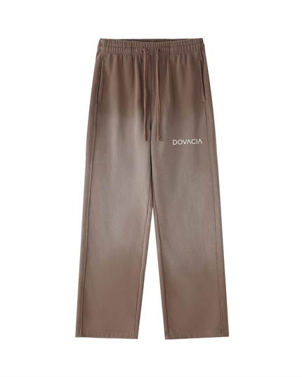 Vintage Washed Gradient Straight-Leg Sweatpants