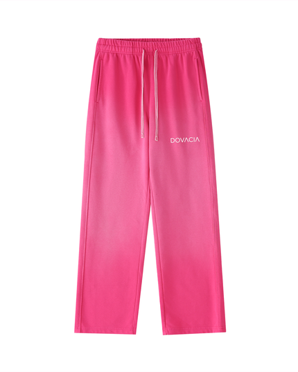 Vintage Washed Gradient Straight-Leg Sweatpants