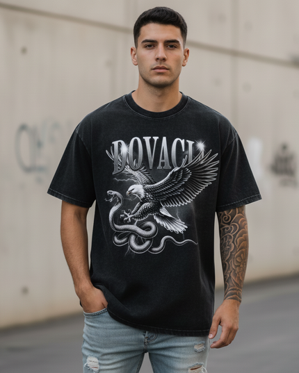 Snow Washed Oversized Cotton T-Shirt