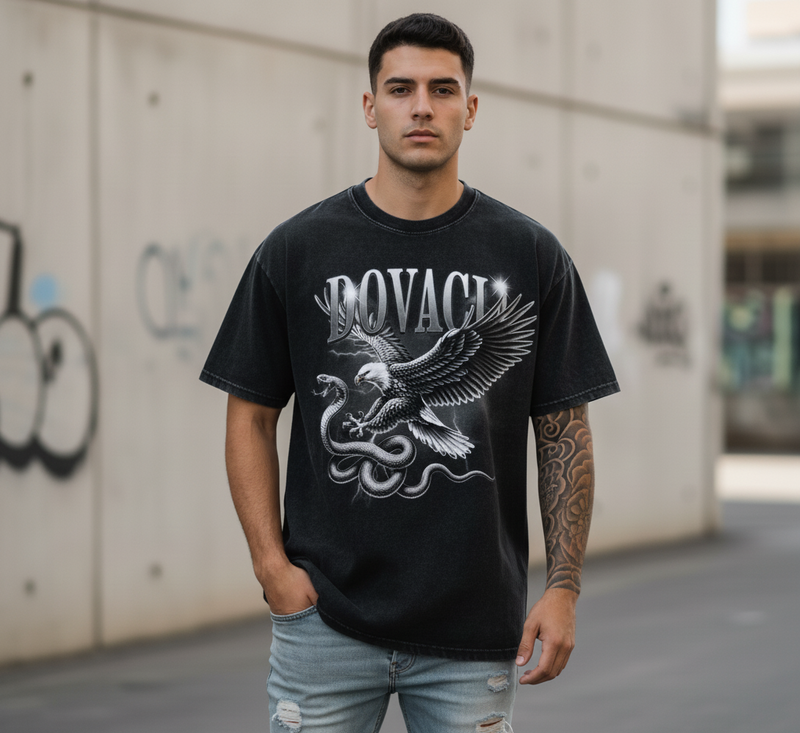 Snow Washed Oversized Cotton T-Shirt