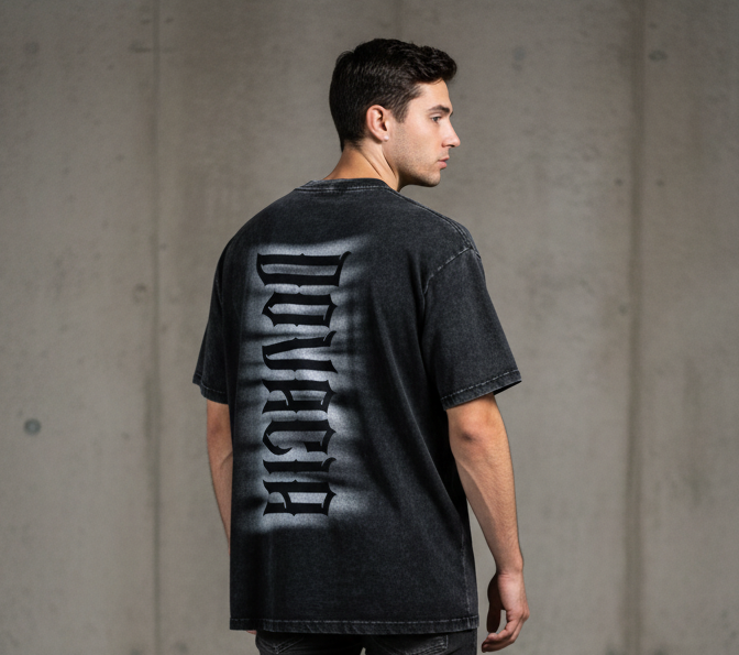 Snow Washed Oversized Cotton T-Shirt