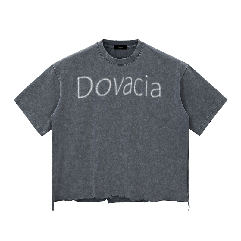 Snow Wash Raw-Hem Boxy T-shirt