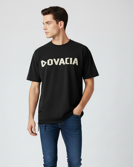 Snow Washed Raw-Hem T-Shirt