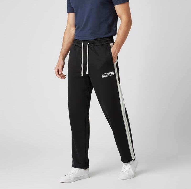 Contrast Side-Stripe Straight-Leg  Pants