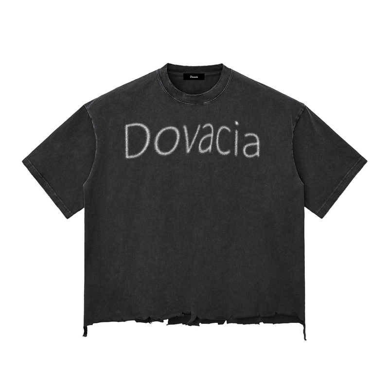 Snow Wash Raw-Hem Boxy T-shirt