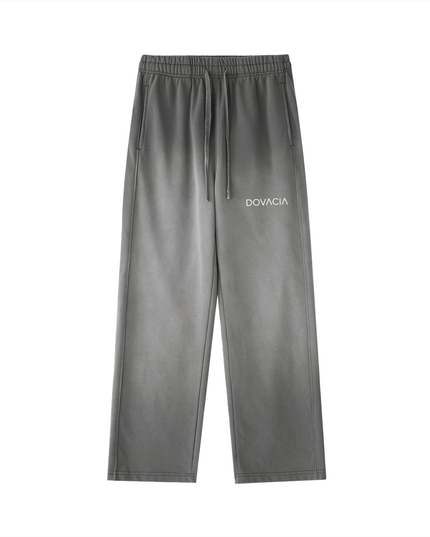 Vintage Washed Gradient Straight-Leg Sweatpants