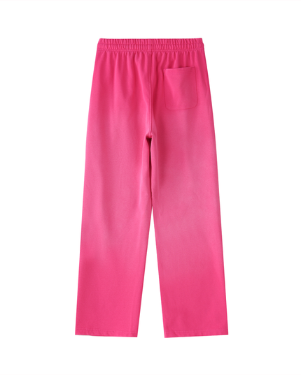 Vintage Washed Gradient Straight-Leg Sweatpants