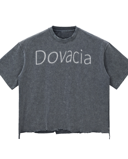 Snow Wash Raw-Hem Boxy T-shirt