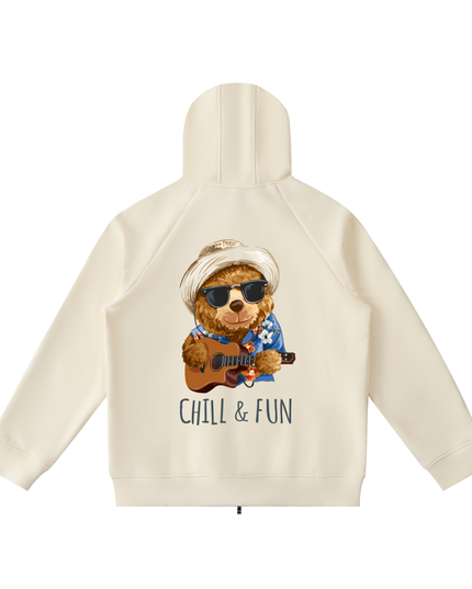 Heavyweight Raglan Sleeve Zip Hoodie