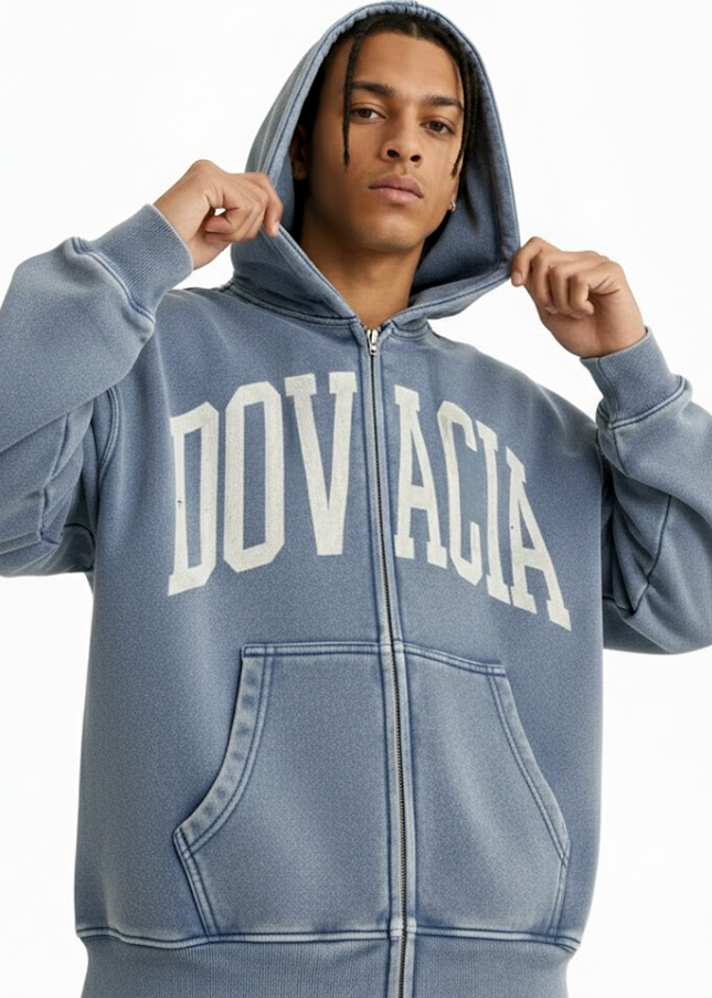 Zip-Through Boxy Fleece Hoodie