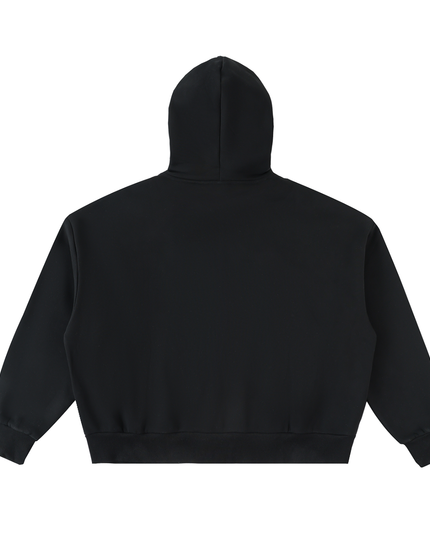 Fleeced Full-Zip Boxy Hoodie