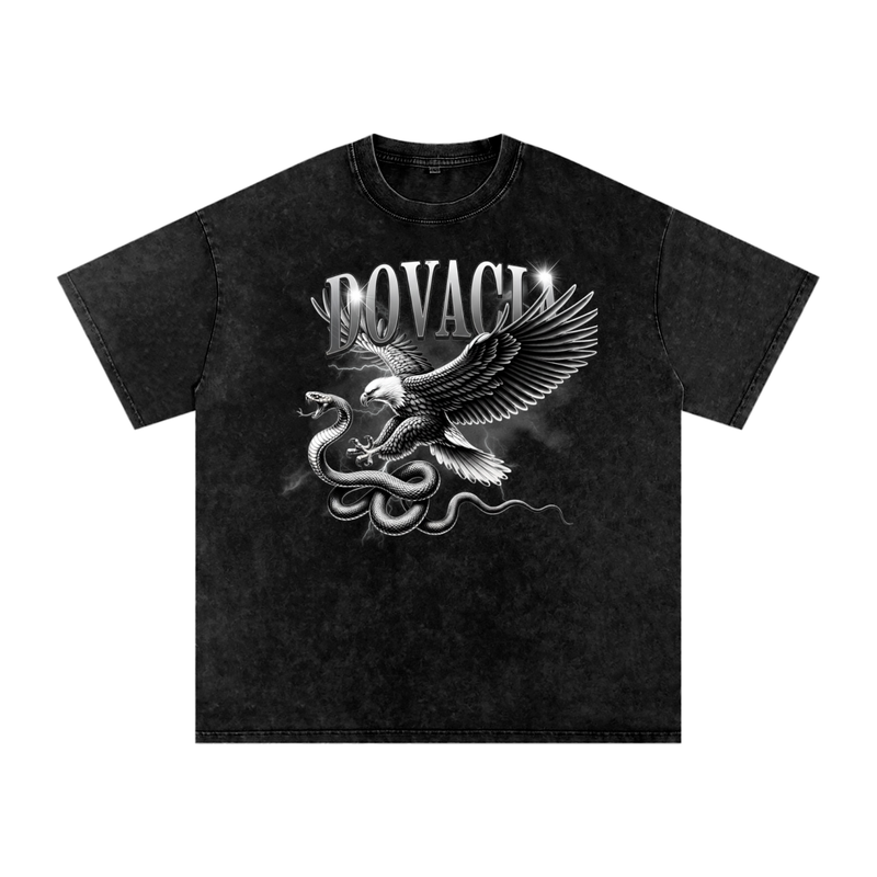 Snow Washed Oversized Cotton T-Shirt