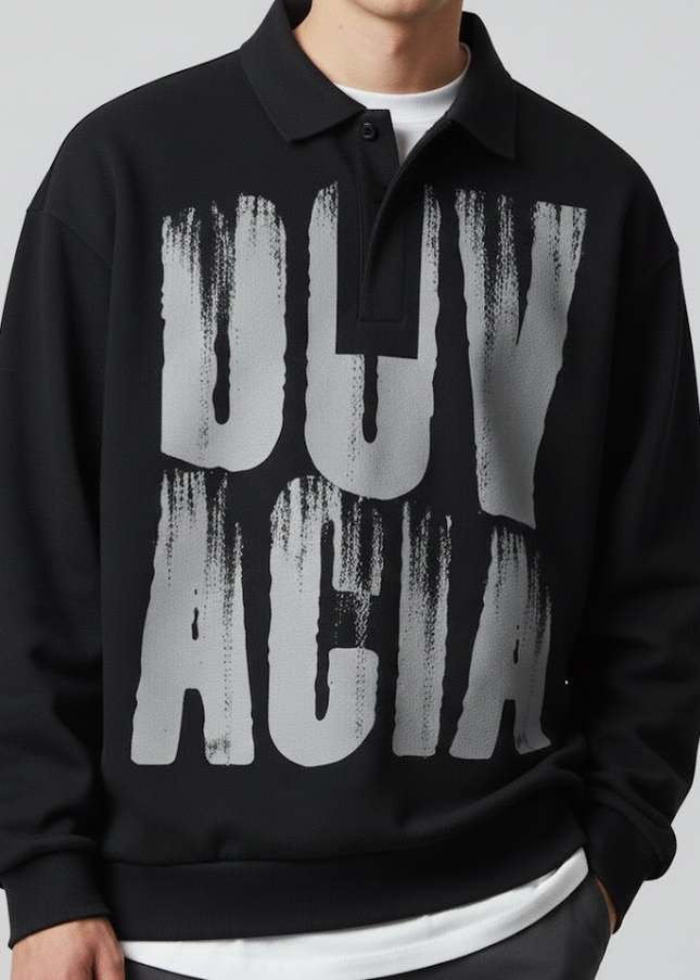 Heavyweight Fleece Polo Sweatshirt