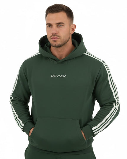 Side Stripe Drop-Shoulder Hoodie