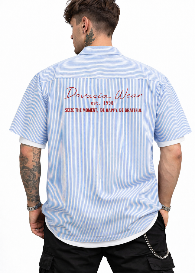 Oversized Vertical Stripe Boxy Shirt