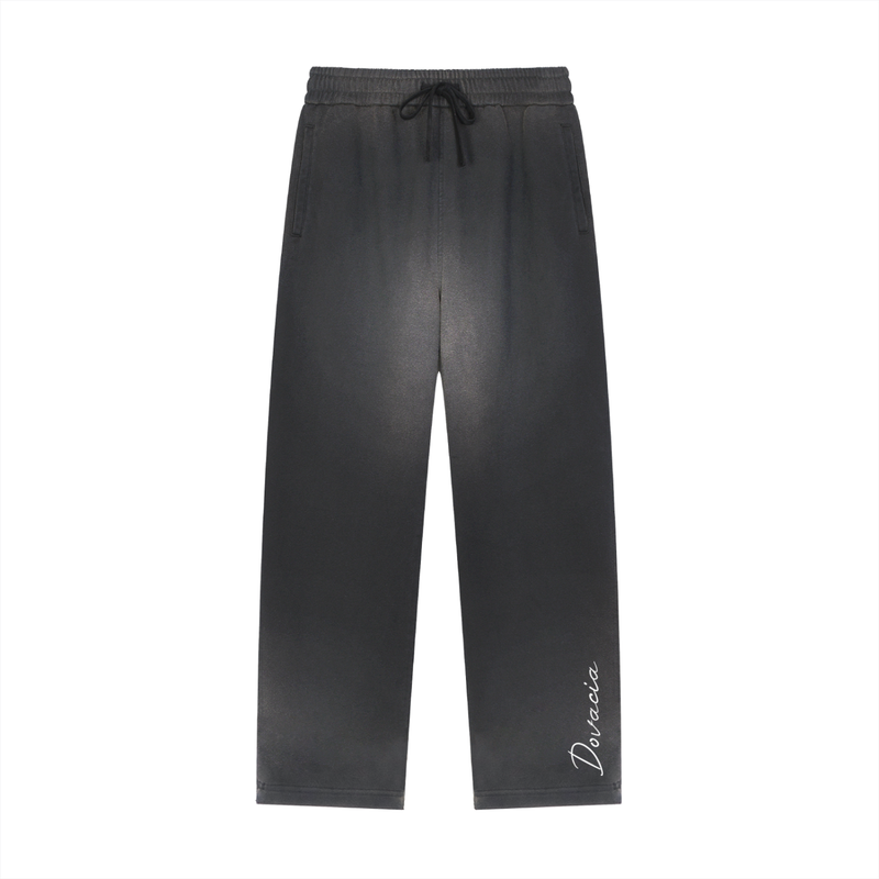 Sun Fade Raw Edge Straight-Leg Sweatpants
