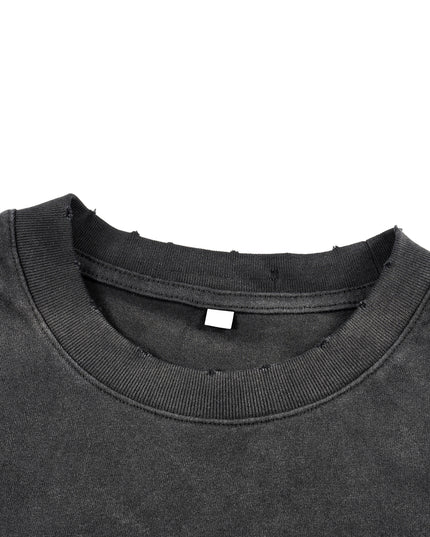 Sunfade Hand-Frayed Faux Two-Piece T-Shirt