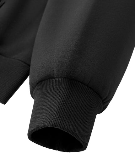 Fleeced Full-Zip Boxy Hoodie