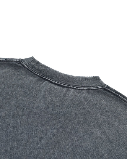 Snow Wash Raw-Hem Boxy T-shirt