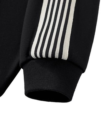 Side Stripe Drop-Shoulder Hoodie