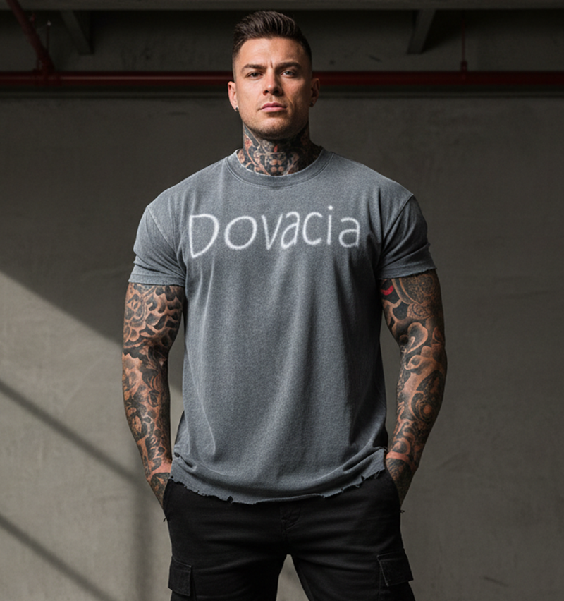 Snow Wash Raw-Hem Boxy T-shirt