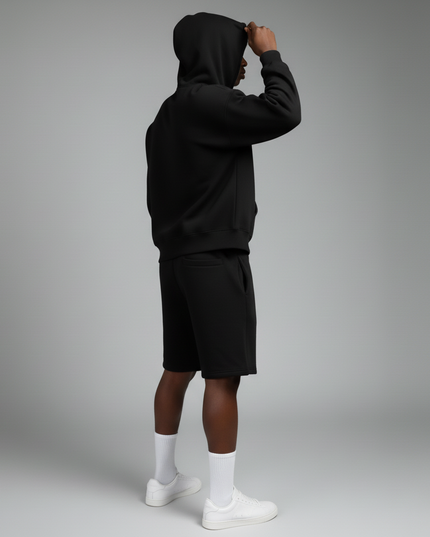 Fleeced Full-Zip Boxy Hoodie