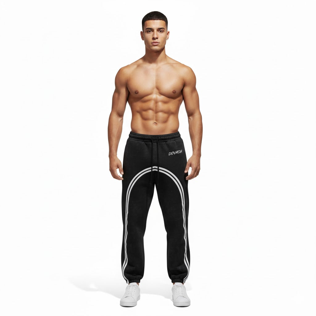 Sun Fade Contrast Tape Fleece Jogged Sweatpants