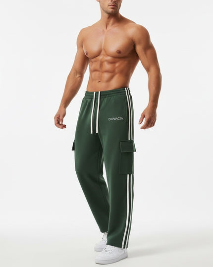 Side Stripe Straight-Leg Pants